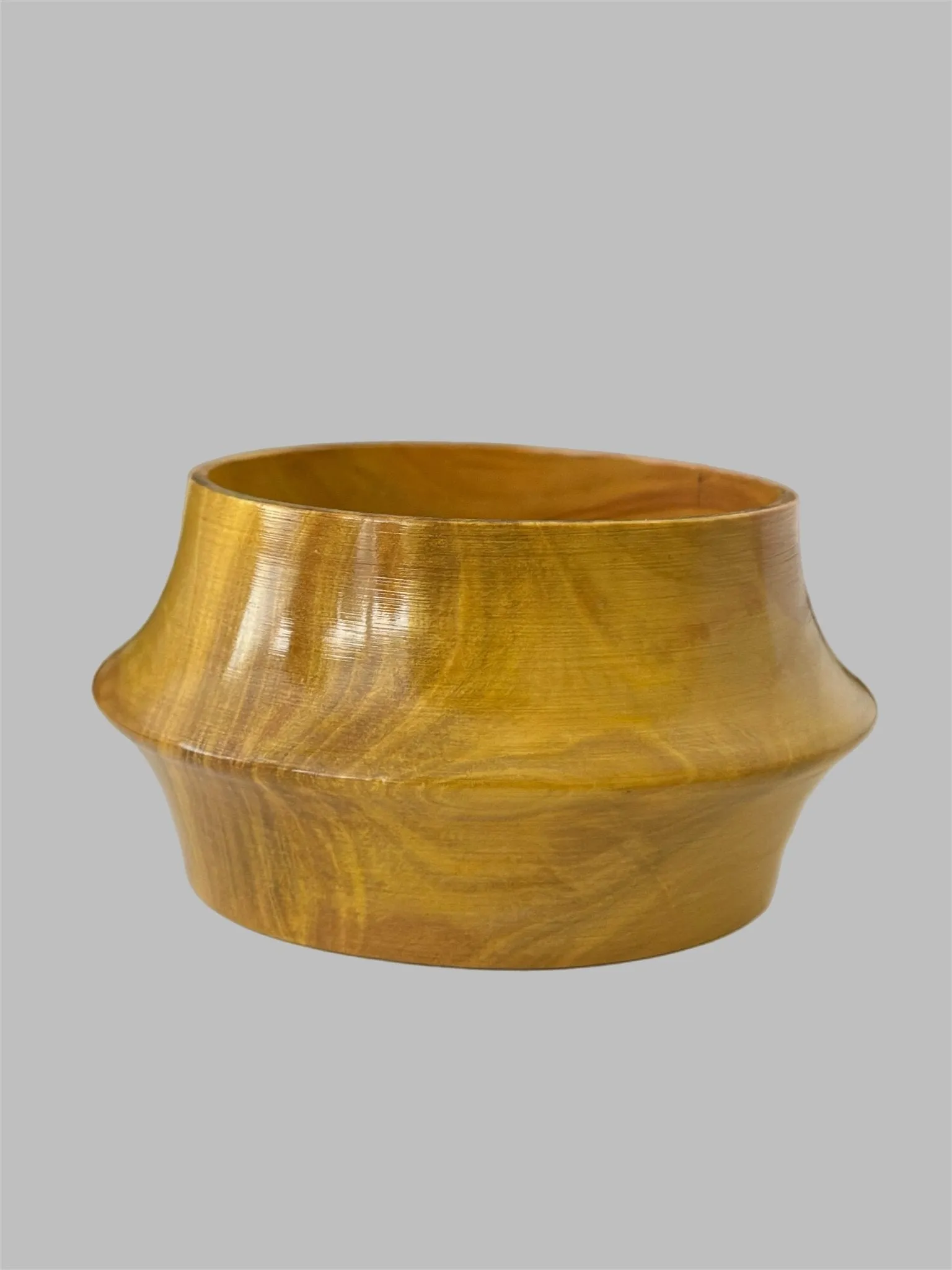 Aye Wura Lacquered Natural Chunky Wood Bangle