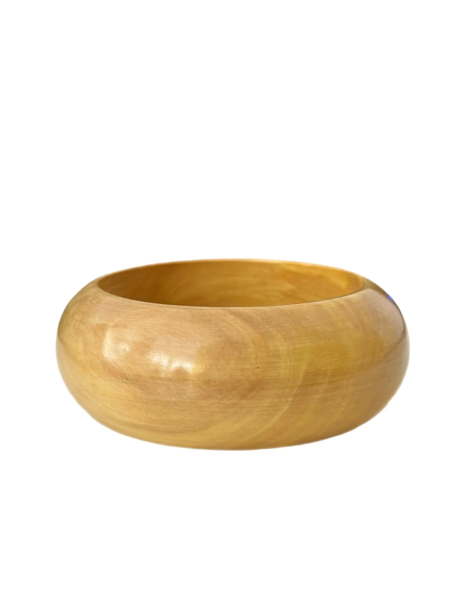 Aye Wura Lacquered Natural Chunky Wood Bangle