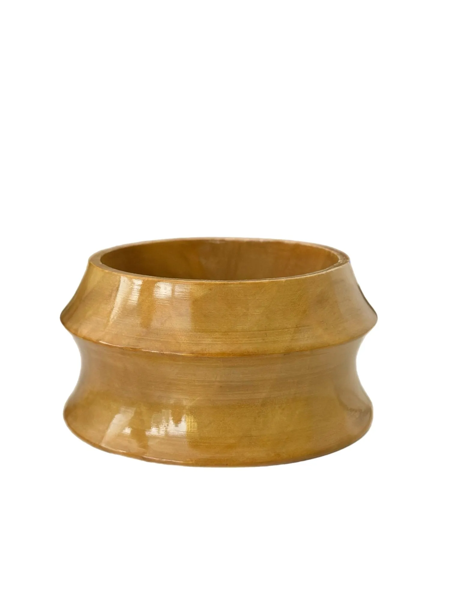 Aye Wura Lacquered Natural Chunky Wood Bangle