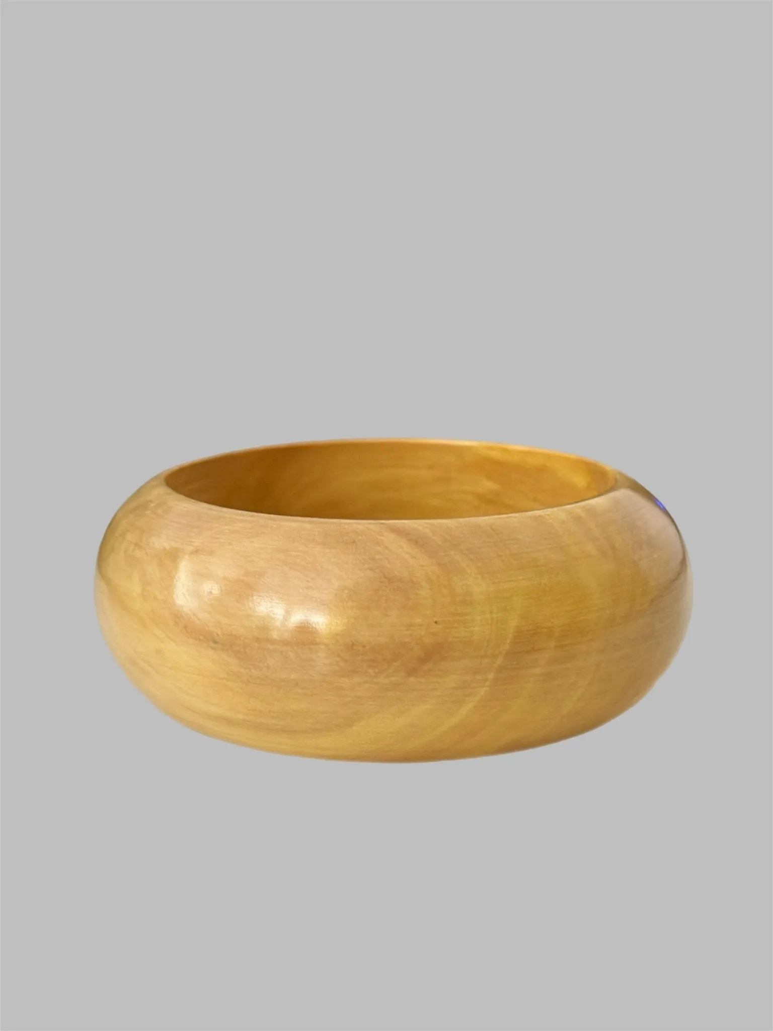Aye Wura Lacquered Natural Chunky Wood Bangle