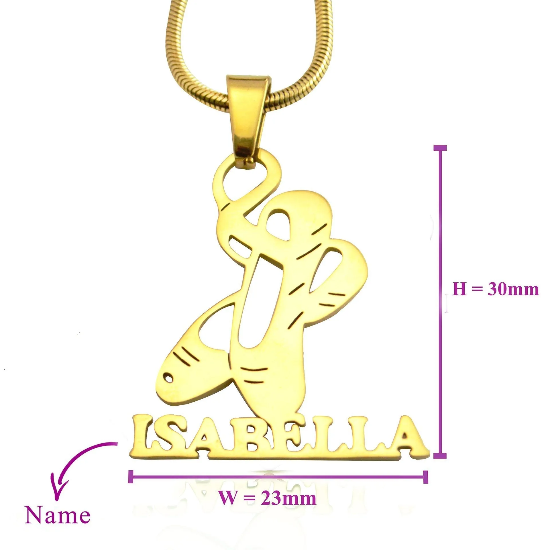 Ballet Name Necklace