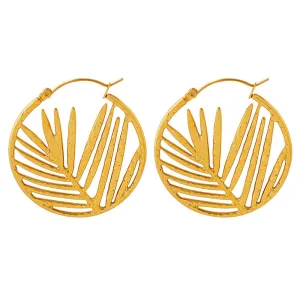 Bamboo Leaf Joker Titanium Earrings with Personality Design