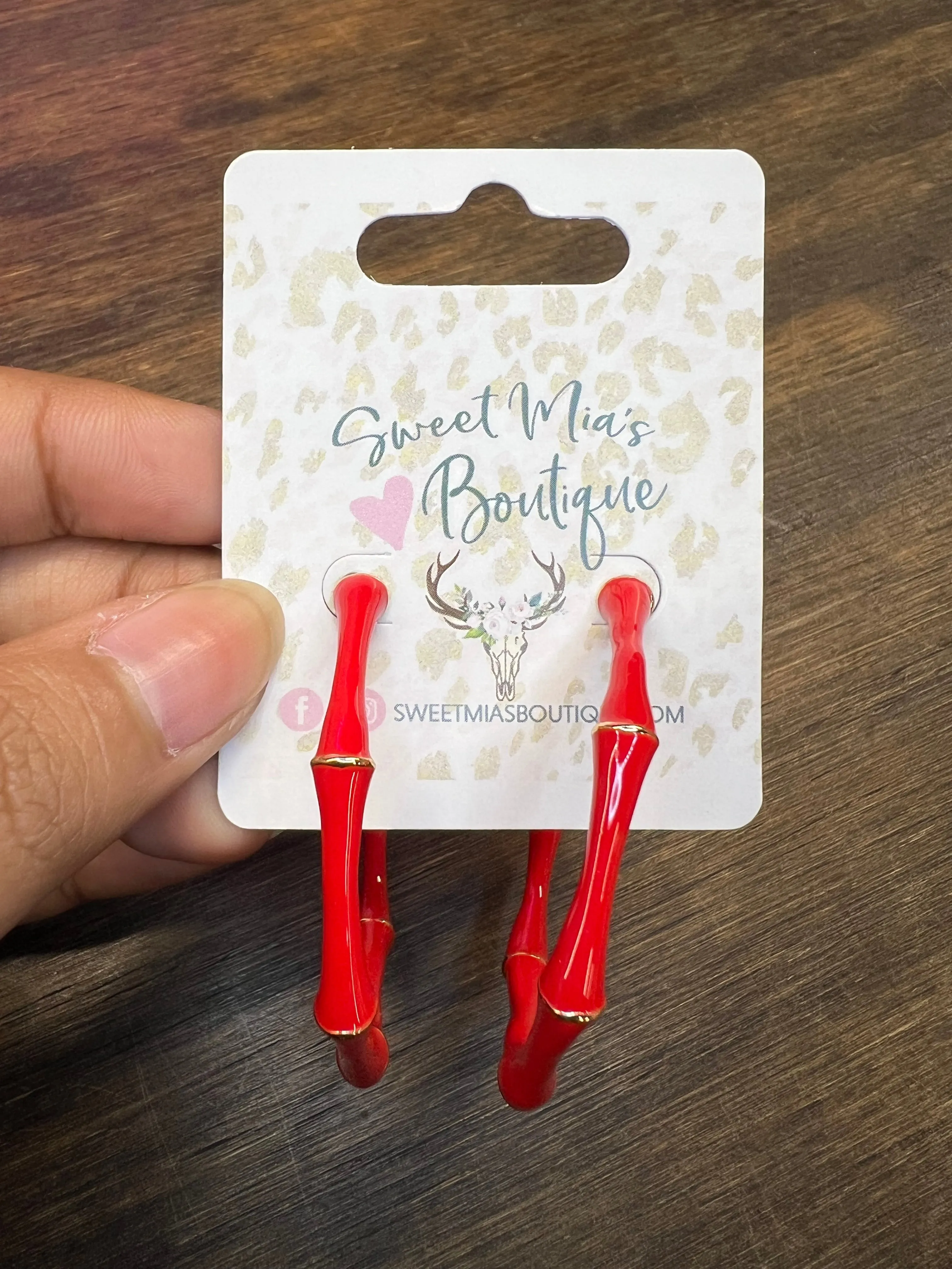 Bamboo Style Hoop Earrings