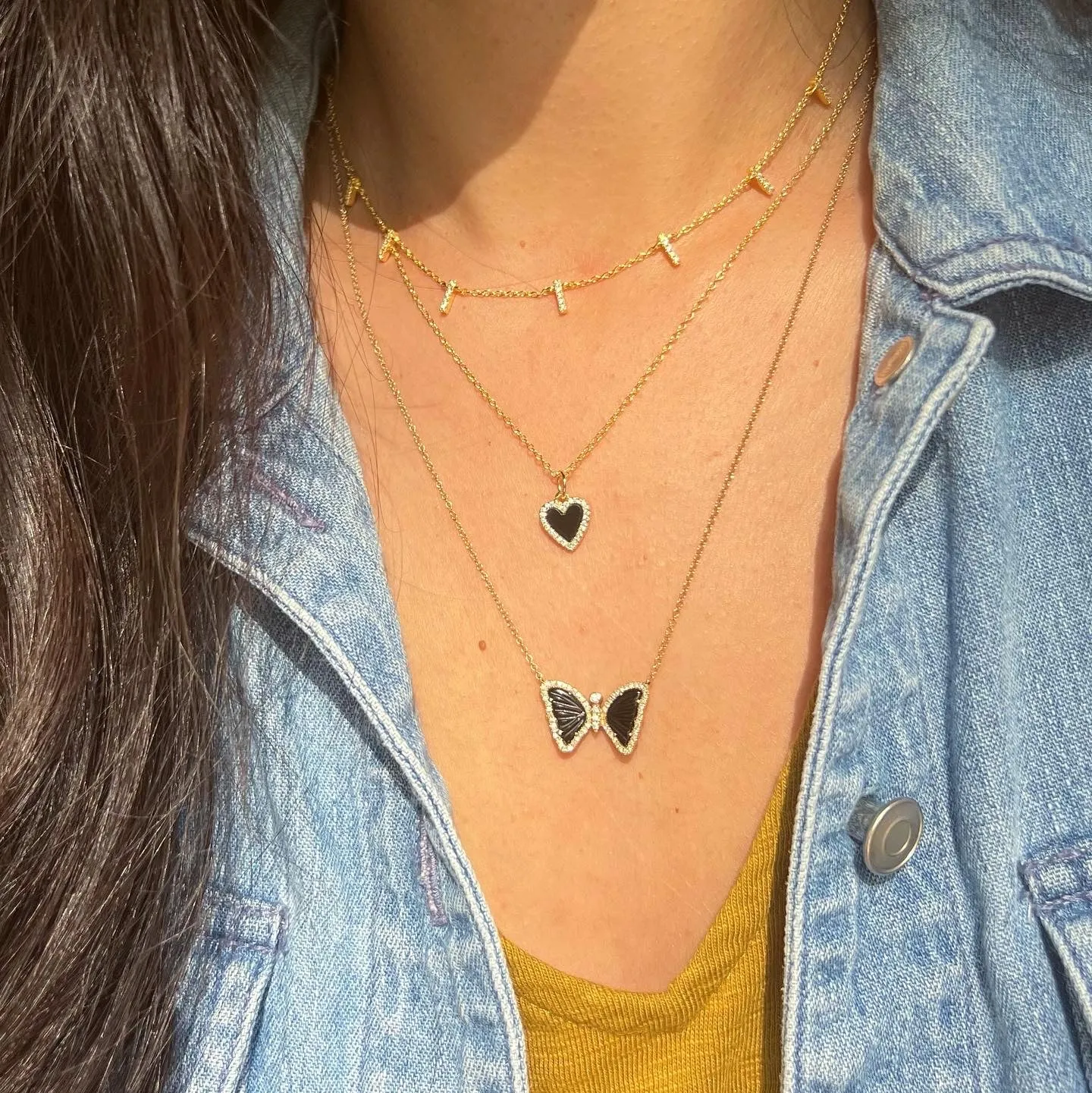 Bar Choker Necklace With Crystals