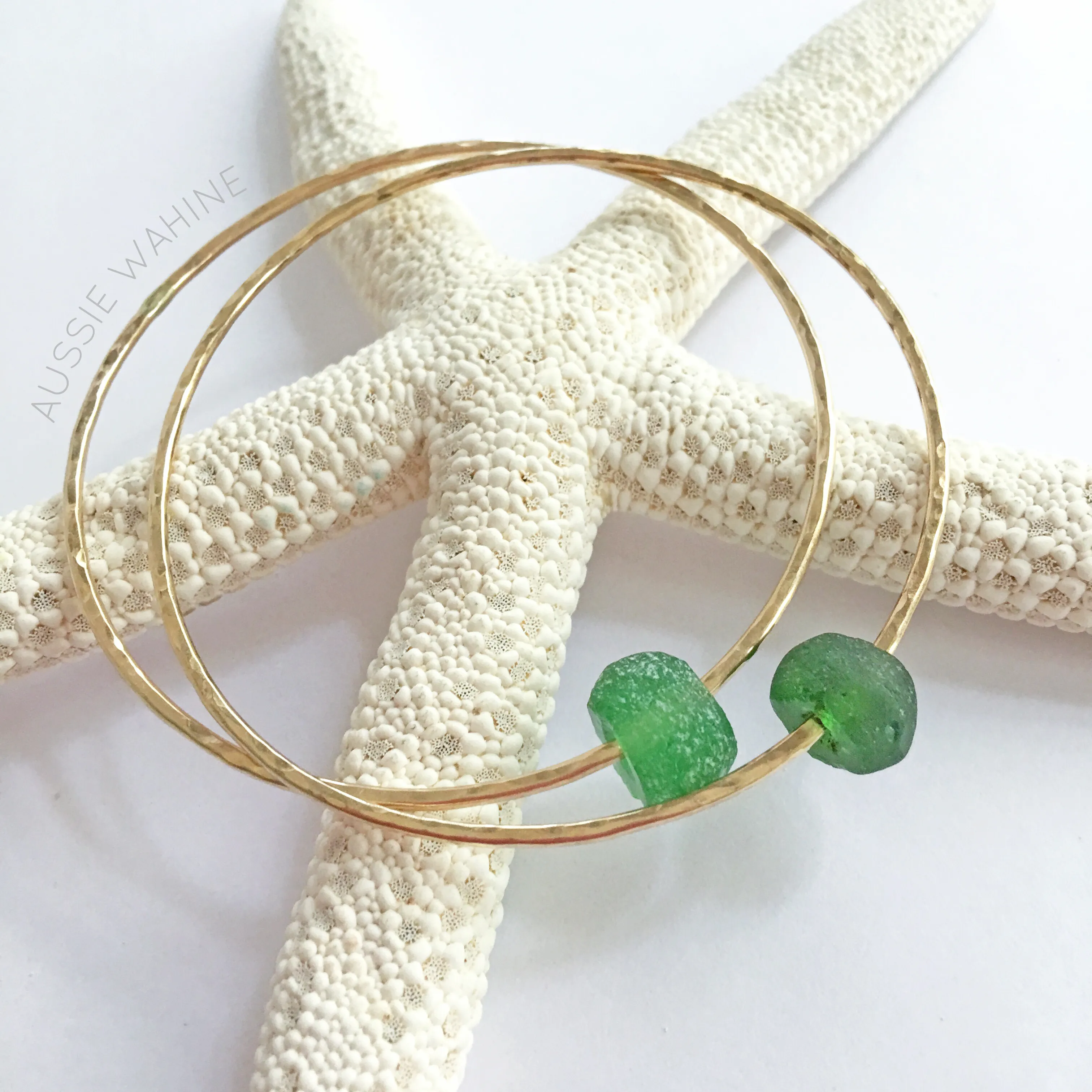 Beach Bangle with Recycled Glass