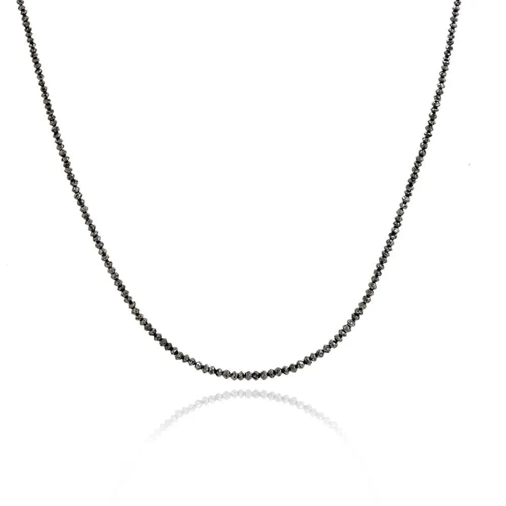 Beaded Black Diamond Necklace
