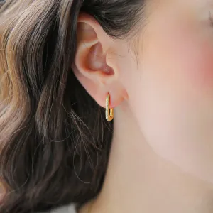 BEYOND - 18K Gold   CZ Hoop Earrings