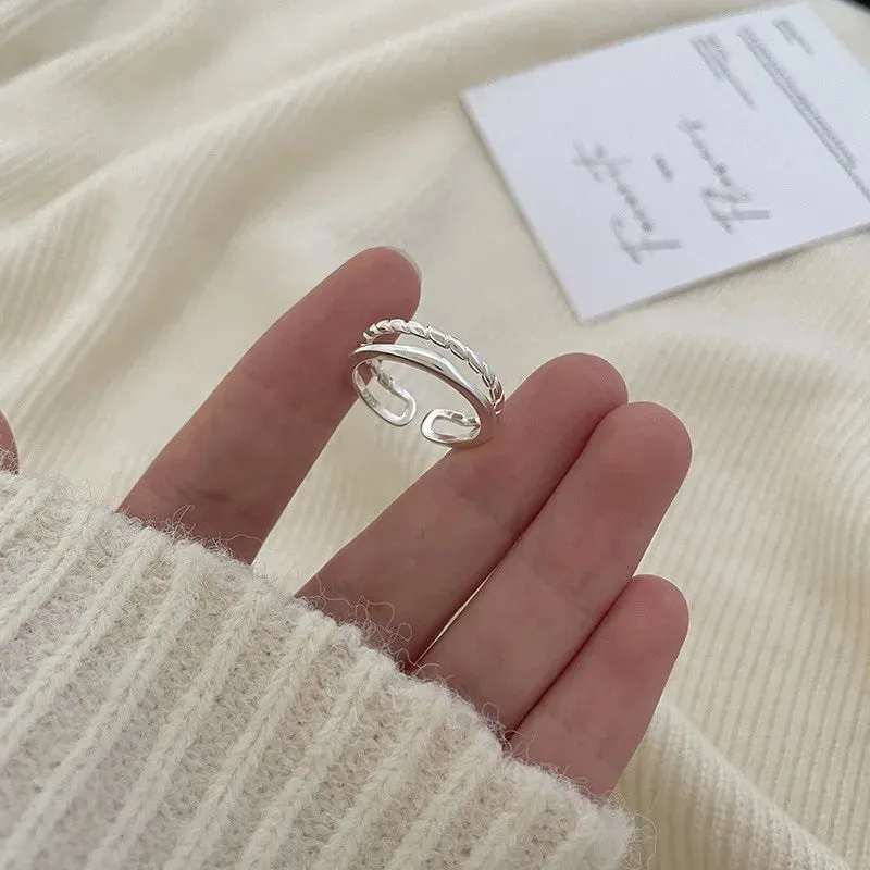 BF CLUB 925 Sterling Silver Cocktail Ring For Women