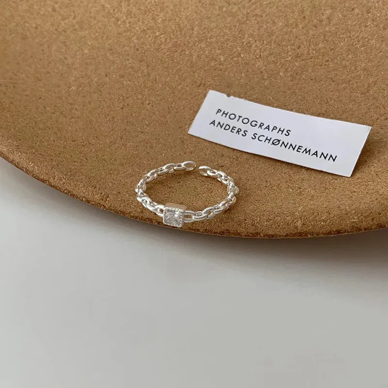 BF CLUB 925 Sterling Silver Cocktail Ring For Women