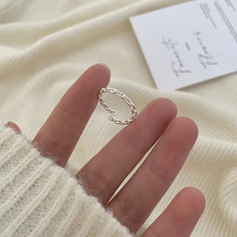 BF CLUB 925 Sterling Silver Cocktail Ring For Women