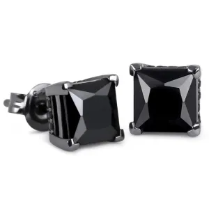 BLACK & PROUD™ - Women's S925 Black Diamond Square Stud Earrings