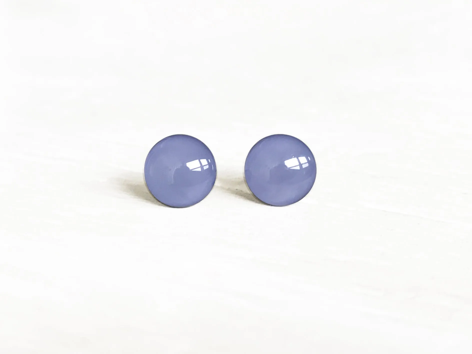 Blue Dream simple comfortable blue dot earrings by Ear Sugar