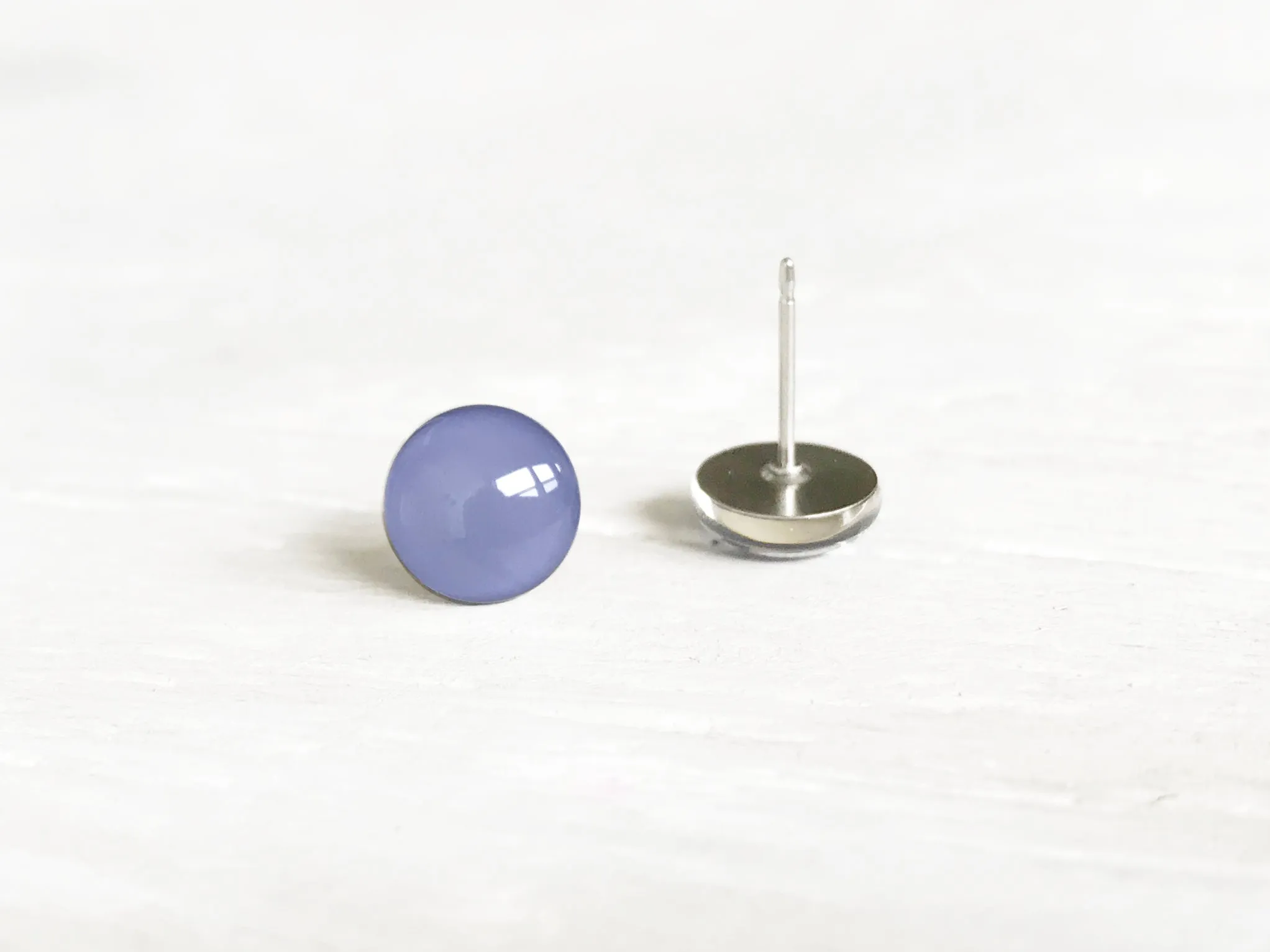 Blue Dream simple comfortable blue dot earrings by Ear Sugar