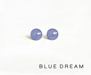 Blue Dream simple comfortable blue dot earrings by Ear Sugar