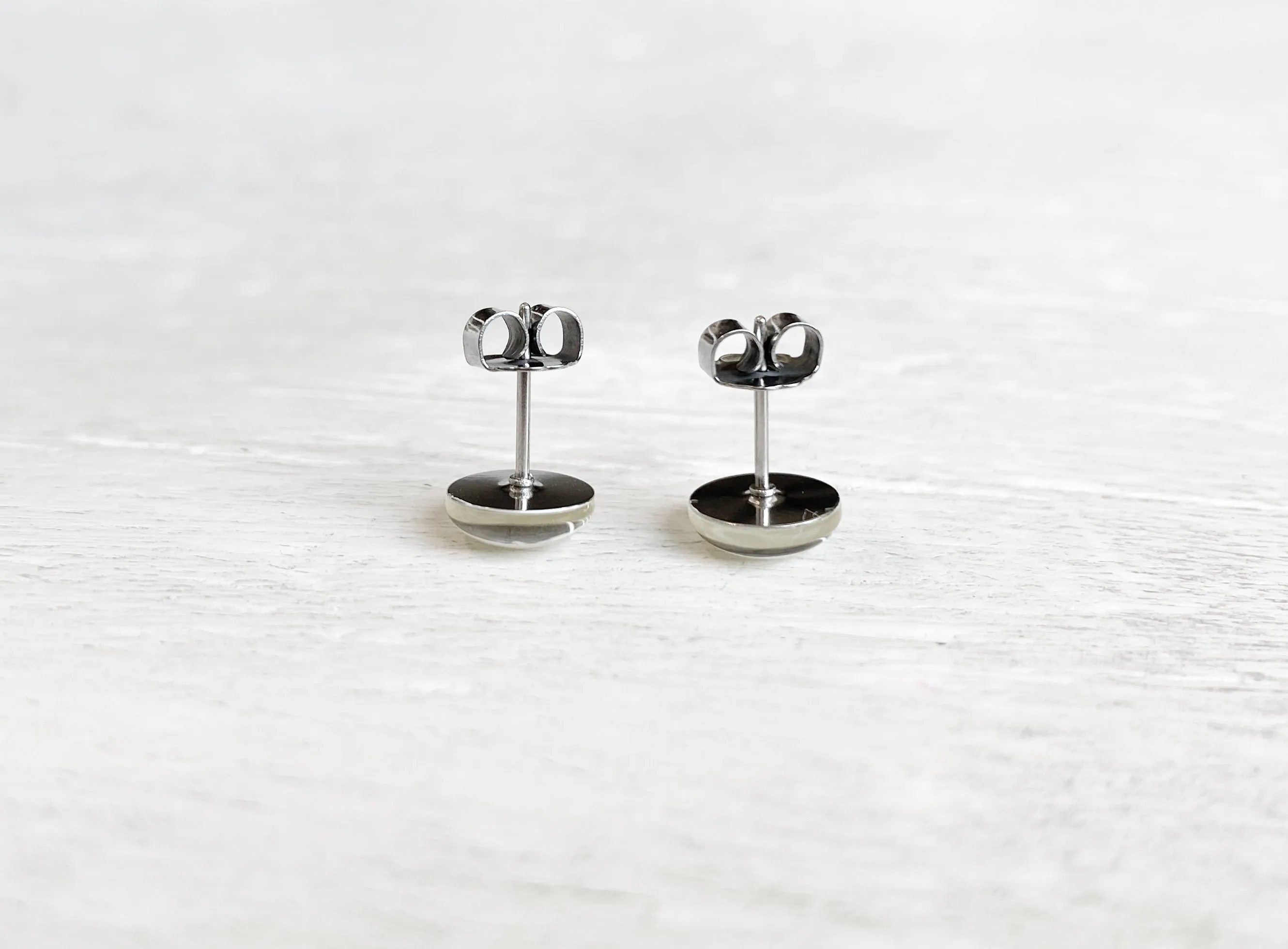 Blue Dream simple comfortable blue dot earrings by Ear Sugar