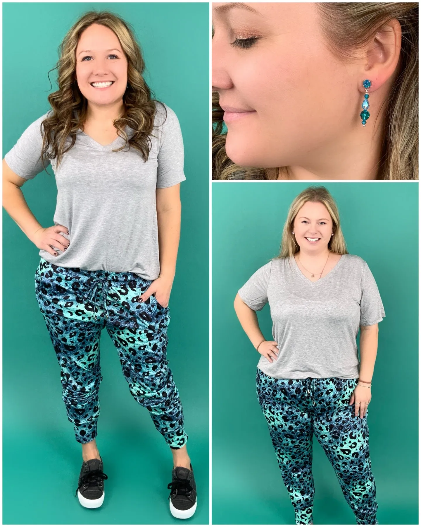Blue Ocean Simple Drop Earrings