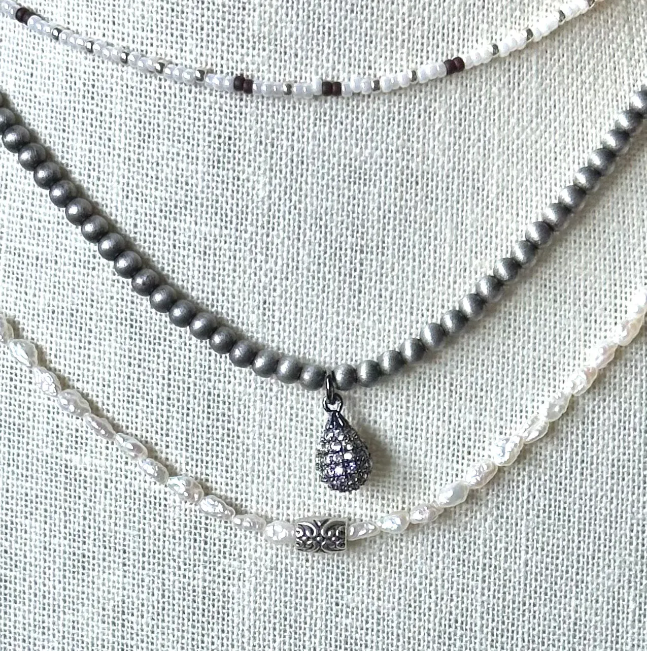 Boho Chic Mohave Pearl Beaded Necklace