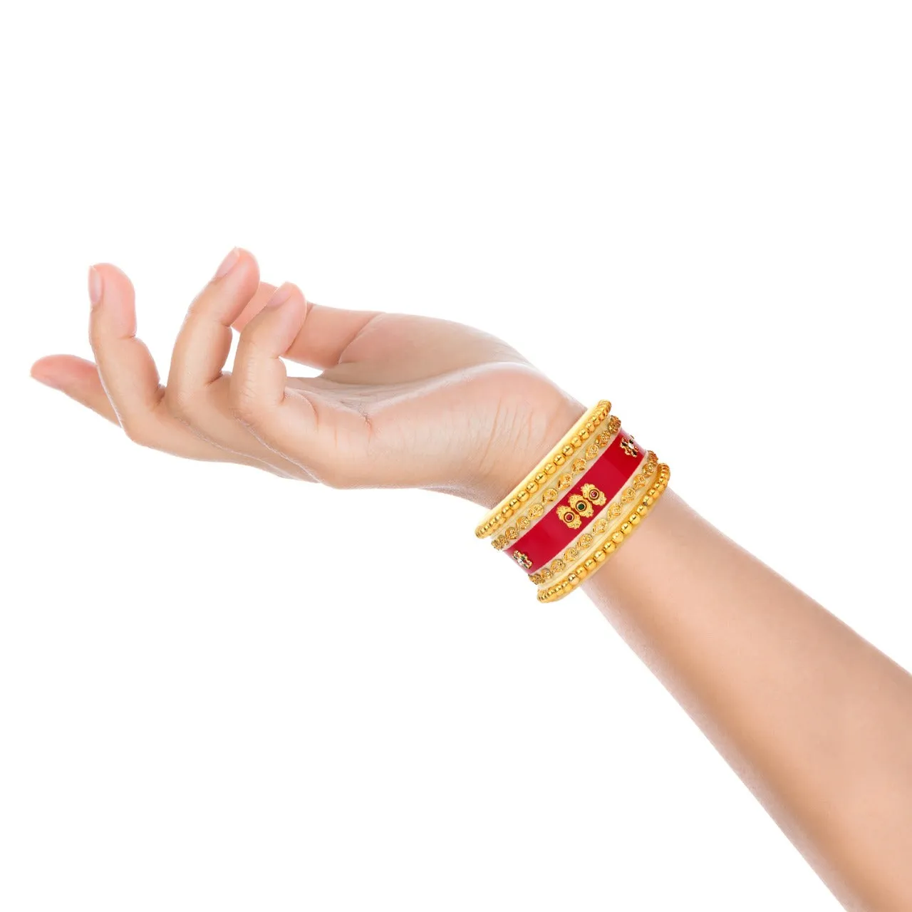 Bridal Punjabi Choora Maroon Bangles for Women's Marriage Jewellery Dulhan Chuda Set