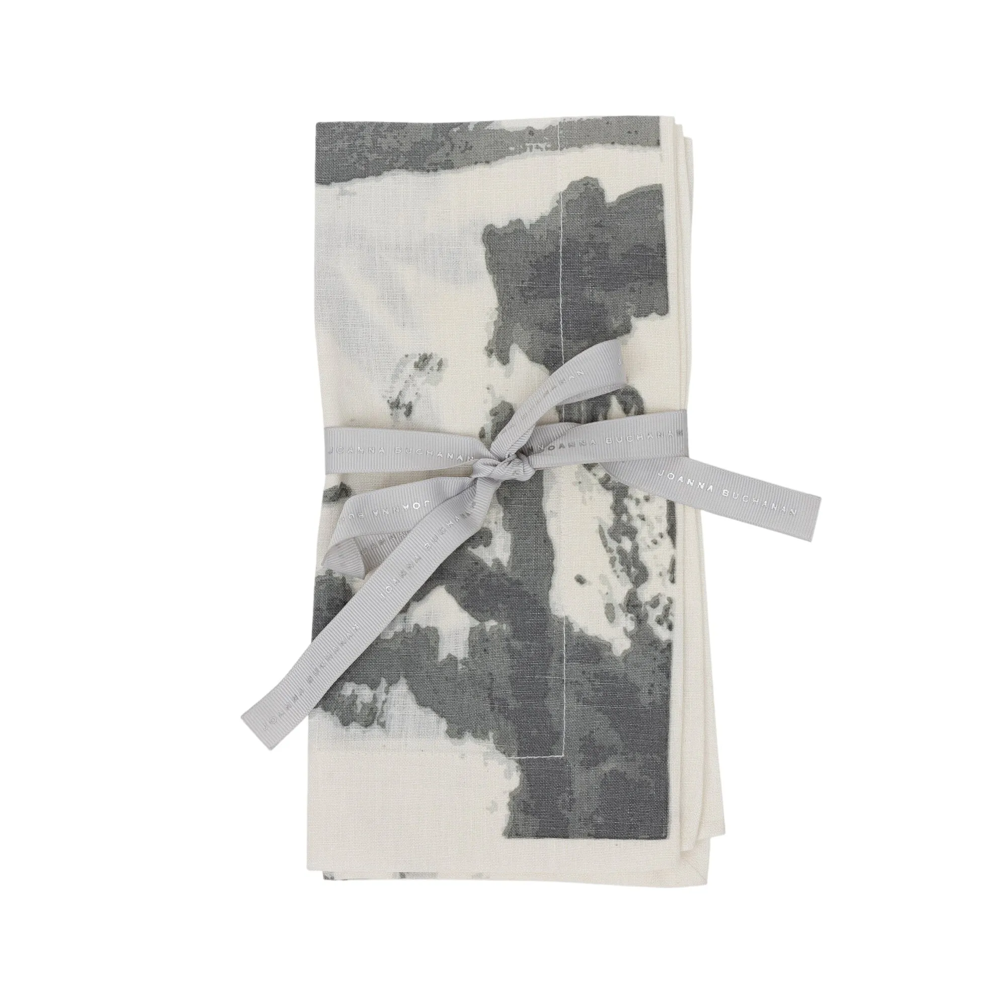 Brushstroke Dinner Napkins, Grey, Set Of Two