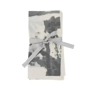 Brushstroke Dinner Napkins, Grey, Set Of Two