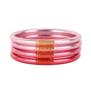 BuDha Girl Carousal Pink All Weather Bangles - Serenity Prayer