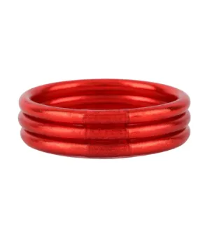 BuDhaGirl Crimson All Weather Bangles® (AWB®) - Serenity Prayer - Set Of 3