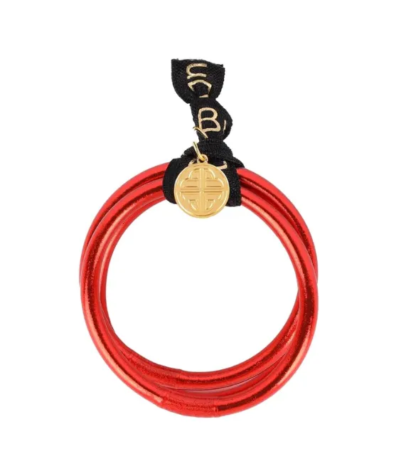 BuDhaGirl Crimson All Weather Bangles® (AWB®) - Serenity Prayer - Set Of 3