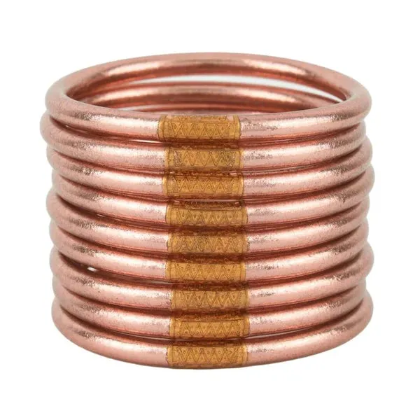 BuDhaGirl Rose Gold All Weather Bangles® (AWB®) - Serenity Prayer