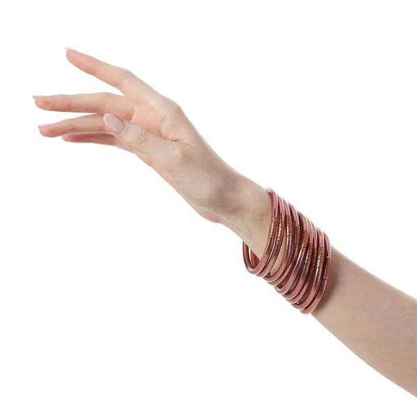BuDhaGirl Rose Gold All Weather Bangles® (AWB®) - Serenity Prayer