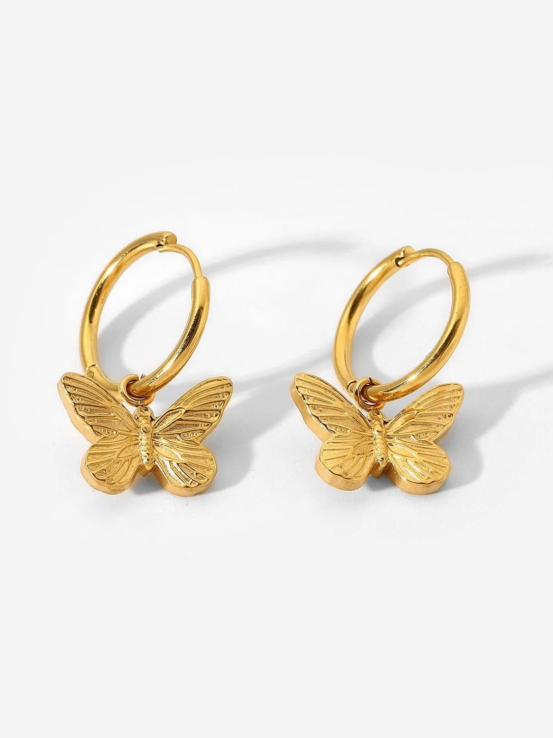 Butterfly Huggie Earrings