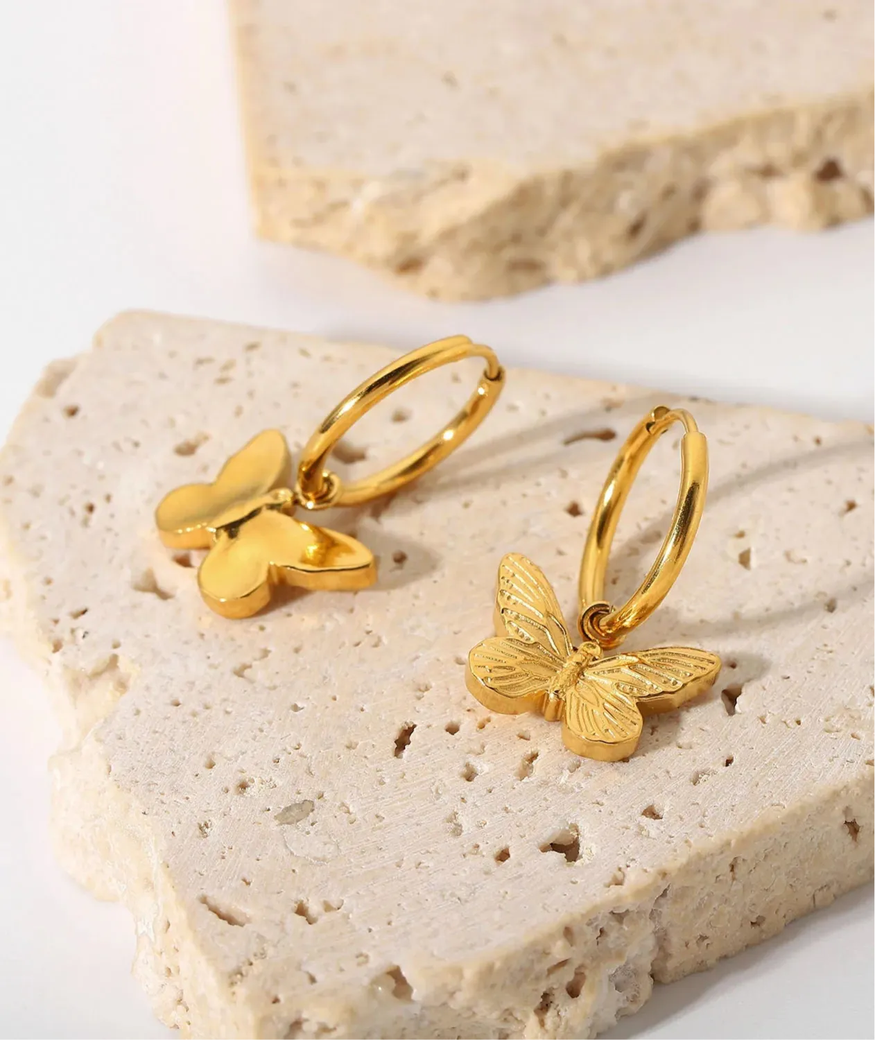 Butterfly Huggie Earrings