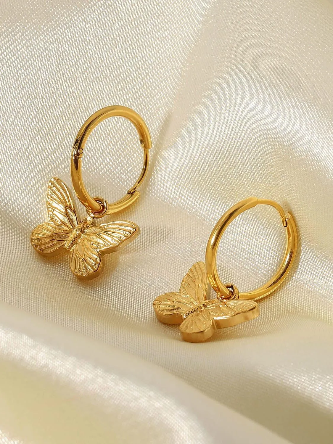 Butterfly Huggie Earrings