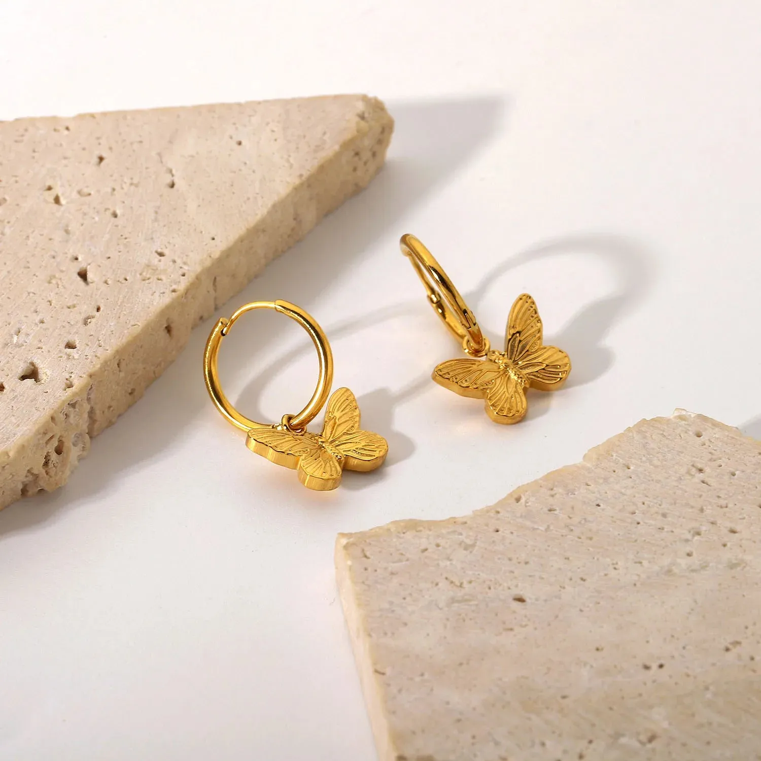 Butterfly Huggie Earrings