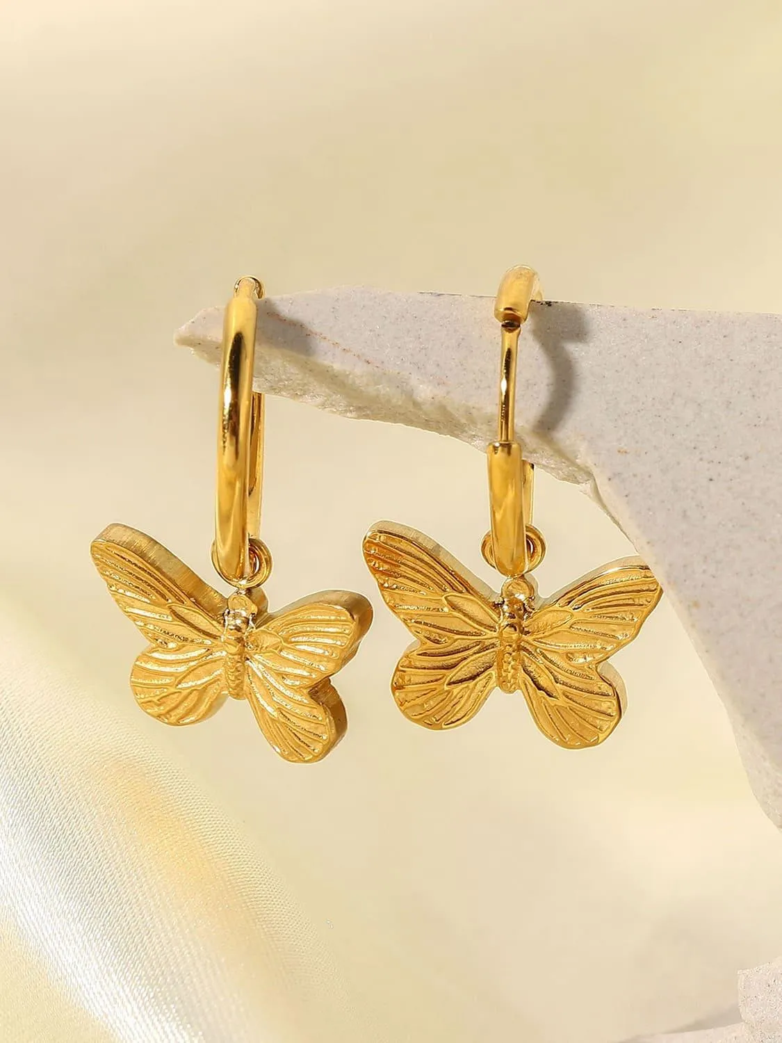 Butterfly Huggie Earrings