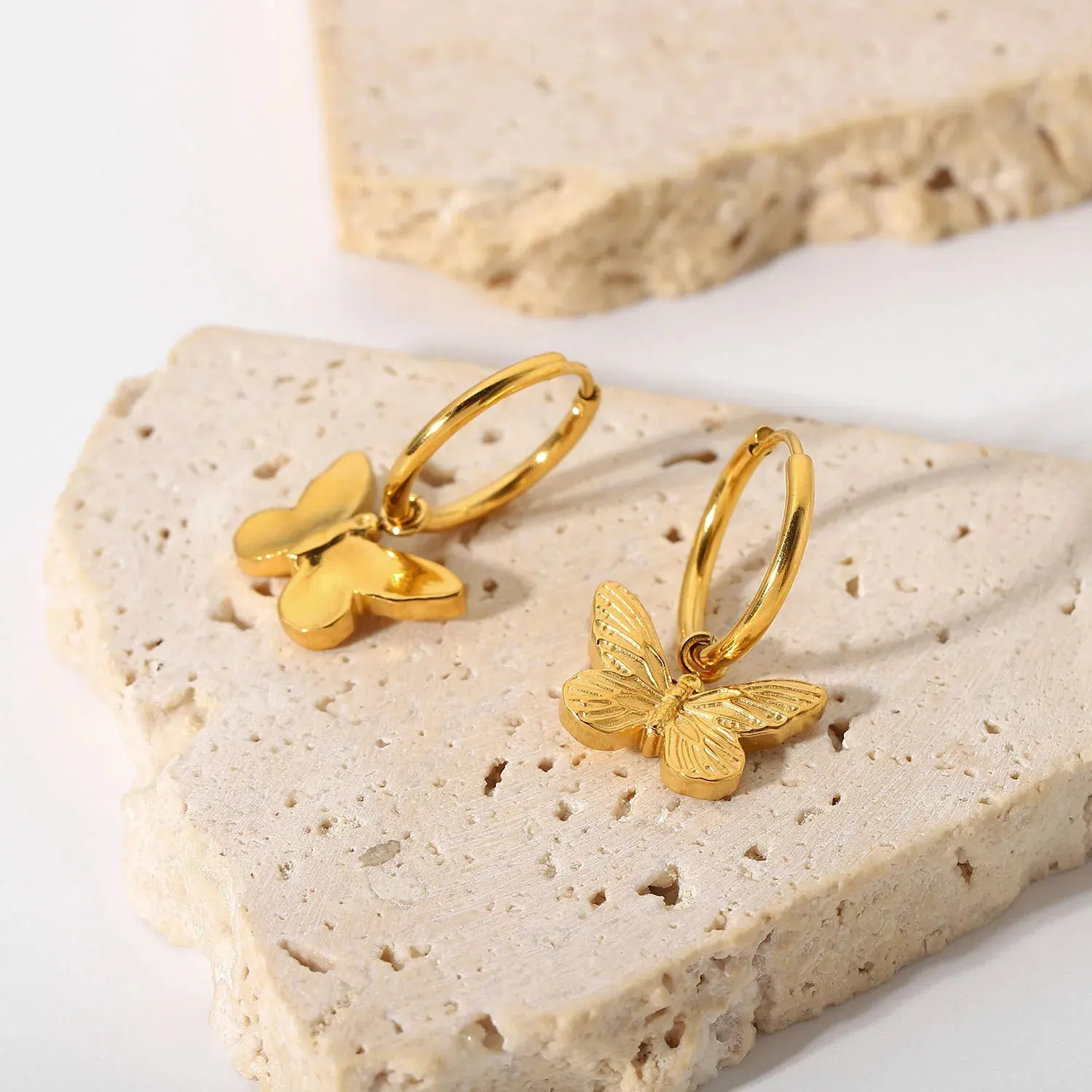 Butterfly Huggie Earrings