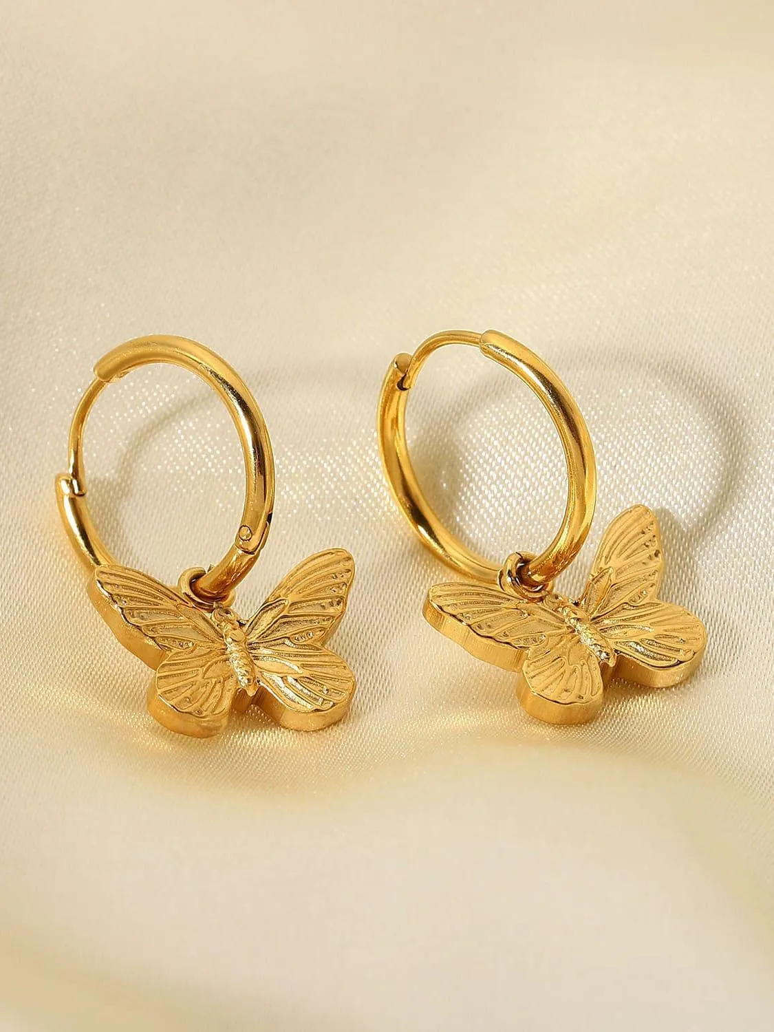 Butterfly Huggie Earrings