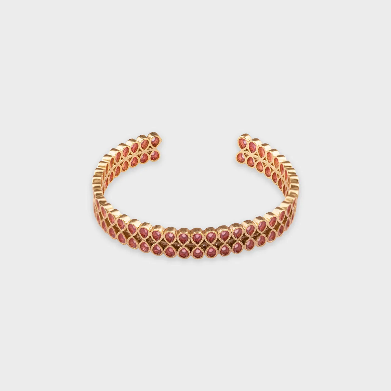 Carmine Loop Bangle - Gold Coated