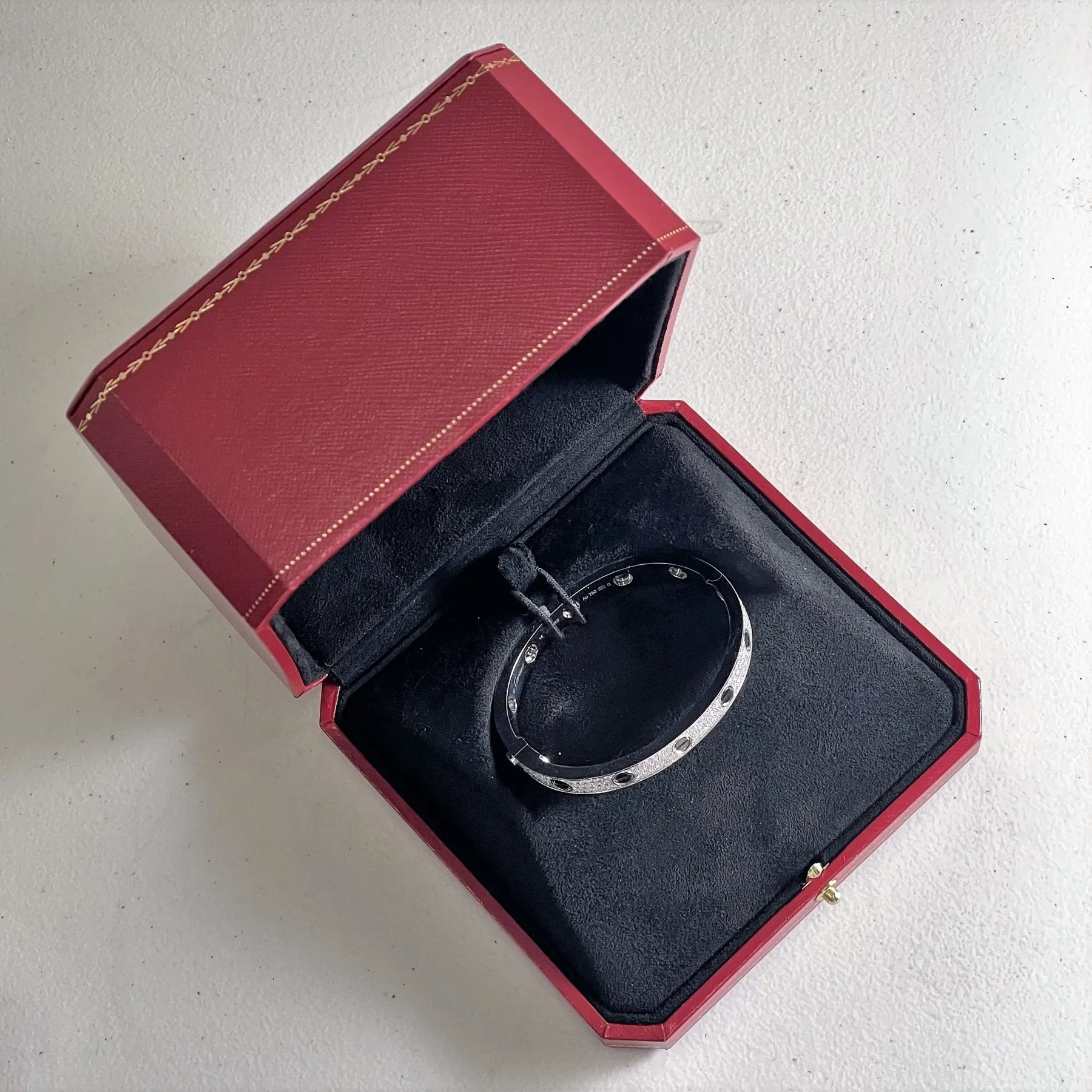 'Cartier' Love Bracelet, Diamond-Paved, Ceramic | 1.99ctw | 7" |