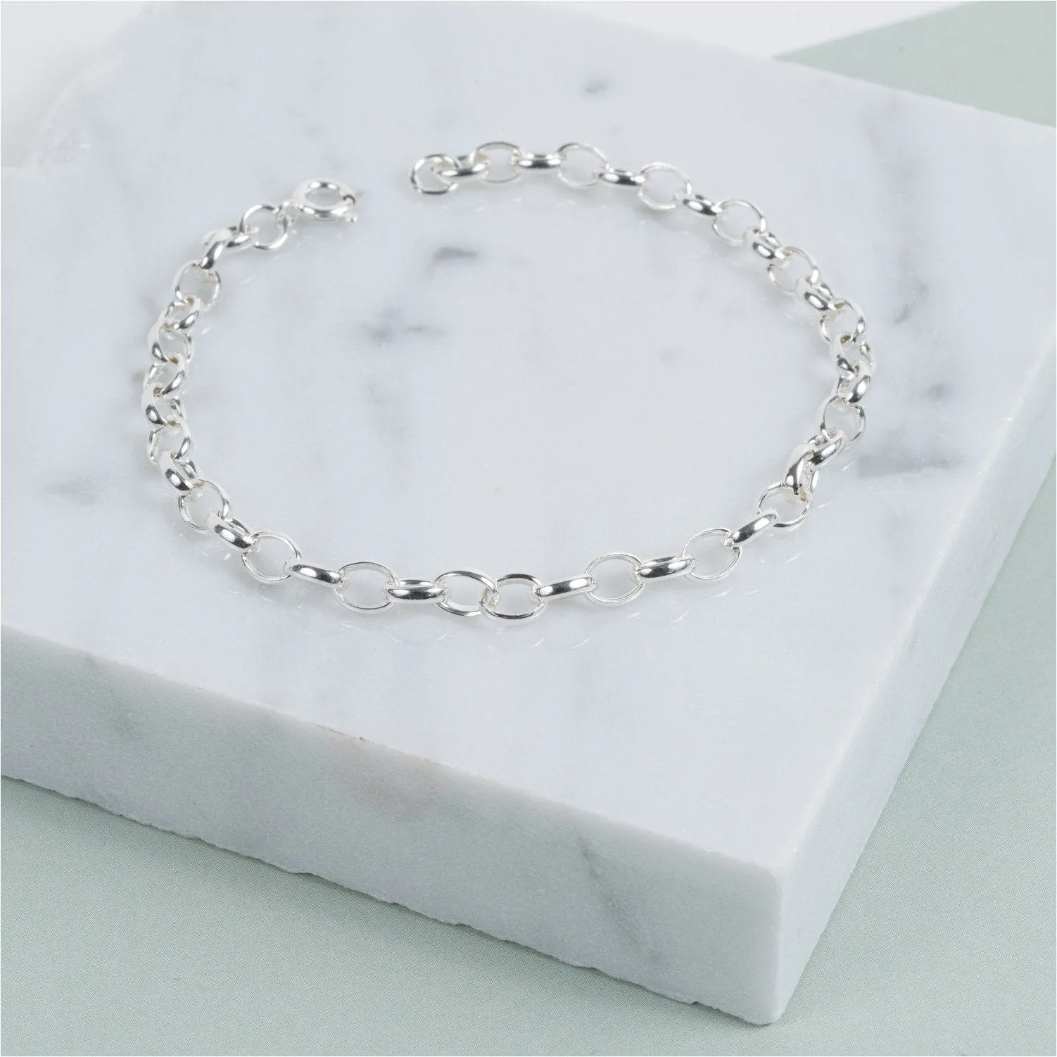 Cathcart Sterling Silver Oval Belcher Bracelet