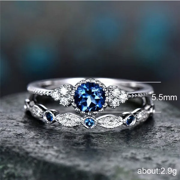 CELESTIAL ELEGANCE CRYSTAL RING SET