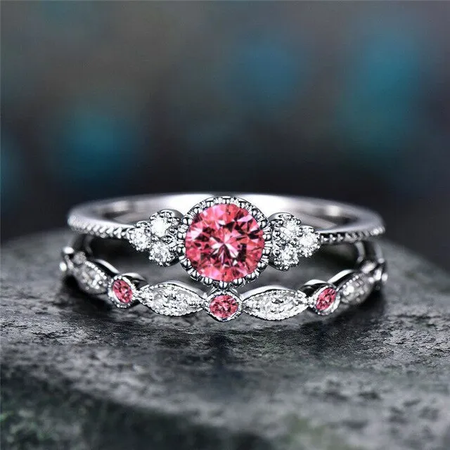 CELESTIAL ELEGANCE CRYSTAL RING SET