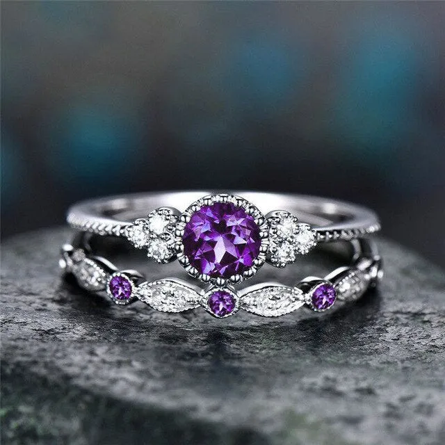 CELESTIAL ELEGANCE CRYSTAL RING SET