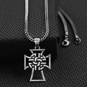 CELTIC CROSS MEN'S NECKLACE BY TWISTER
