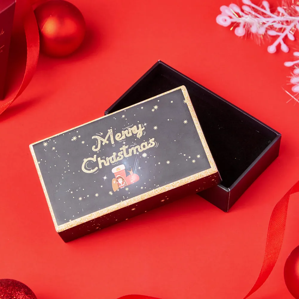 Christmas Black Gift Box Jewelry Box Packing for Gifts