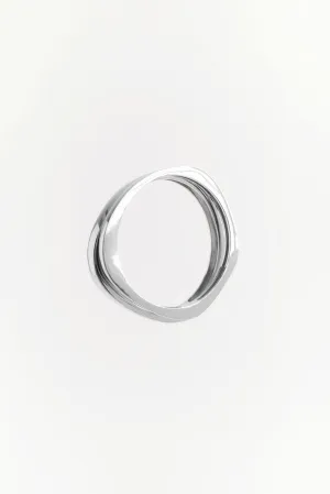 Chroma Bangle Stack Silver
