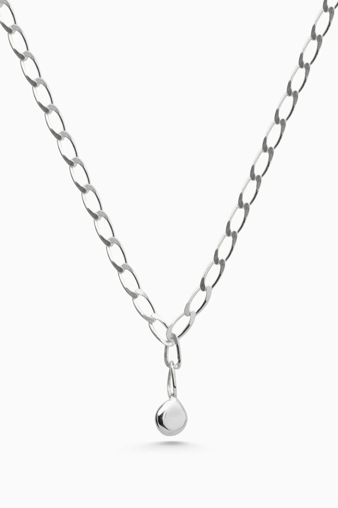 Chunky Tear Drop Chain | Silver