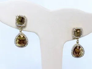 Classy Rough Diamond Dangle Earrings