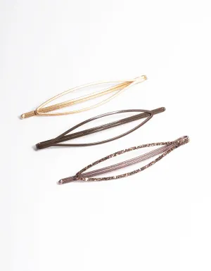 Coated Simple Glitter Clips Pack