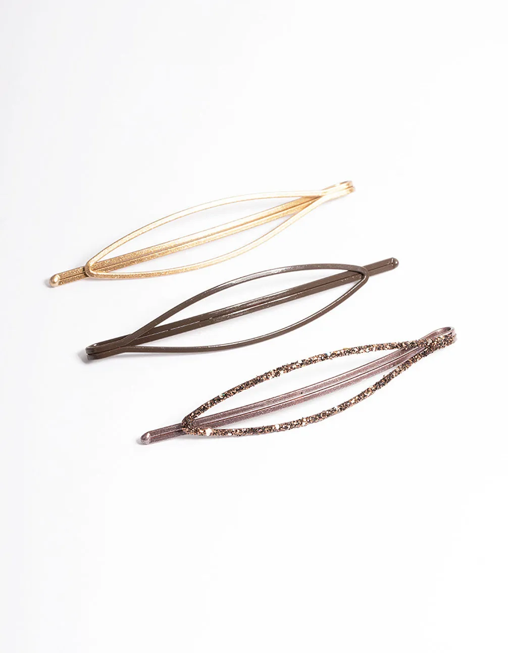 Coated Simple Glitter Clips Pack