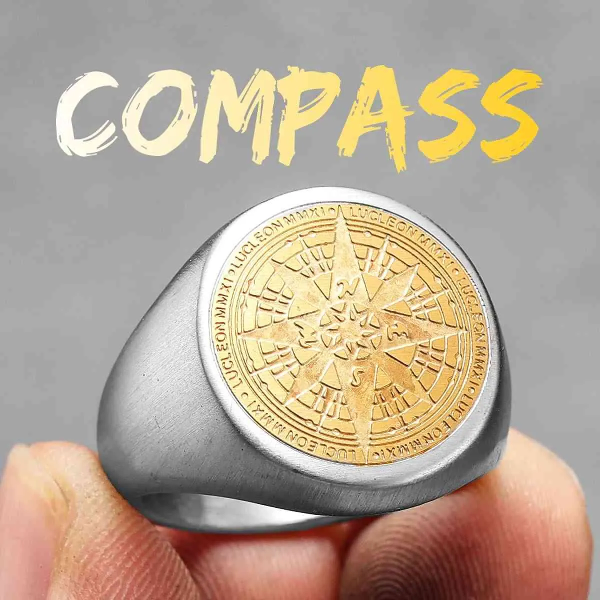 Compass Signet Rings
